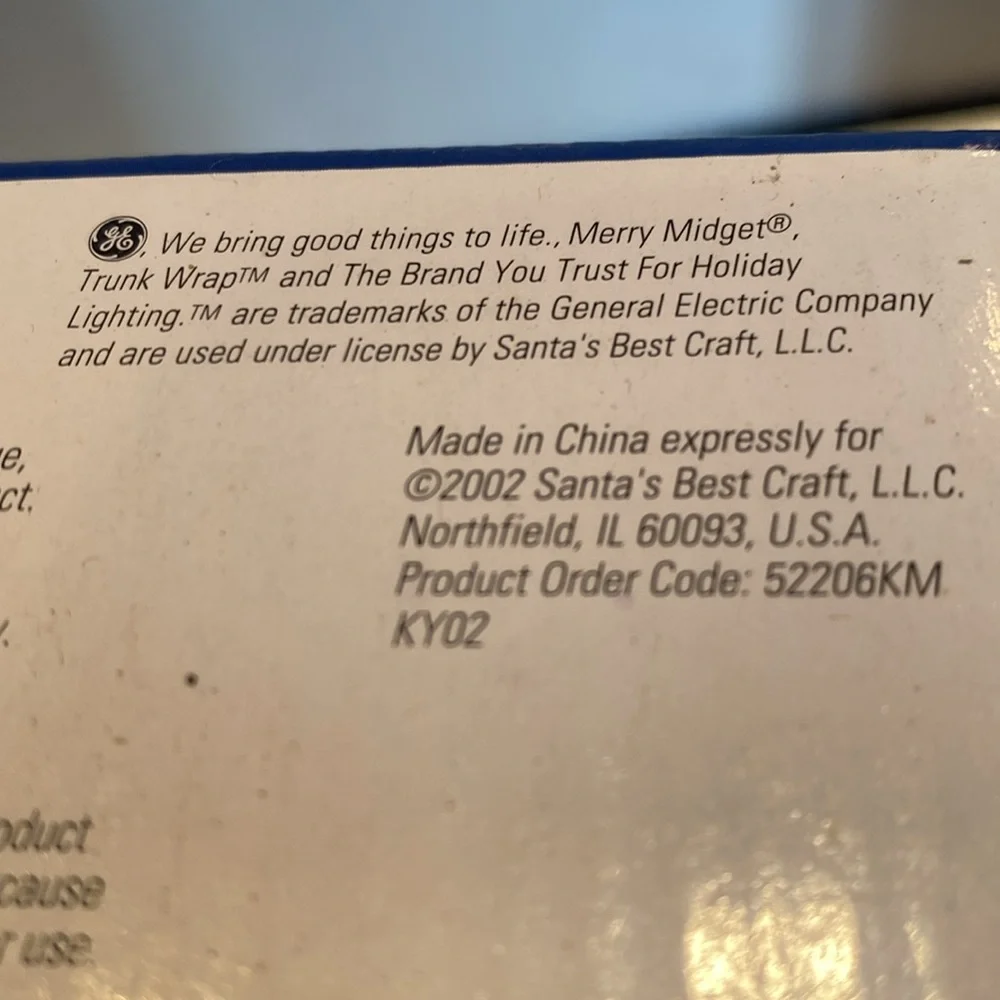 NWT & Vintage 2002, 2 Sets of GE Merry Midget 150 Lights, Trunk Wrap Sets - Picture 6 of 6